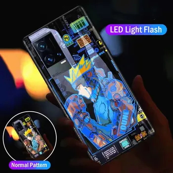 LED Flash Klic Luč Ohišje Za Samsung Galaxy S20FE S22 S23 Ultra Opomba 20 Ultra Selfie Svetlobe Pokrovček za Samsung S20 S21 Plus Coque