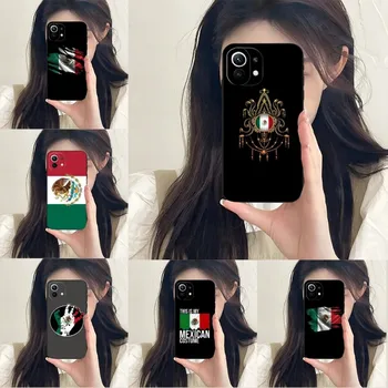 Mehika Zastavo Primeru Telefon Za Redmi Opomba 10 10 11 9 8T 11S 7 8 8A 9 9A 9C 9T 10 10X Črn Silikonski Pokrov