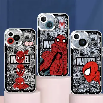 Marvel Strip Junak Spider-Man Jasno Primeru Telefon Za Apple iPhone 14 13 12 11 Pro Max 13 12 Mini XS Max XR X 7 8 6 6S Plus Kritje