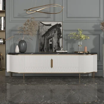 Razkošje svetlobe marmorja TV omara čaj tabela kombinacija sodobne preprost Nordijska majhen družinski dnevni sobi TV omarico, v ozadju stene ca