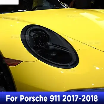 Za Porsche 911 2017-2018 Avto Zunanjost Smerniki Anti-scratch Spredaj Lučka za Odtenek TPU Zaščitno folijo za Popravilo Opreme Nalepka
