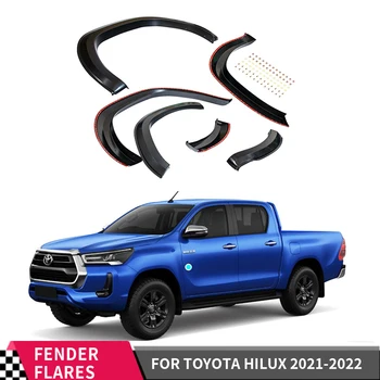 Avto Deli Telesa Fender Flare Blatnika Pribor Za Toyota Hilux 2021 2022 2023 Matte Black Blatniški