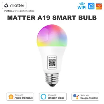 Važno Homekit Smart Led Luči Wifi LED Žarnice RGB CW E27 A19 9W Led Svetilko Z Timmer Delo S Siri, Alexa googlova Domača stran