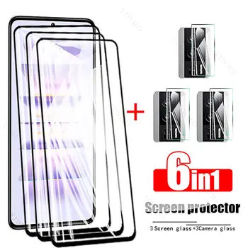 6in1, Kaljeno Steklo za Xiaomi Redmi K60 Pro Zaslon Protektorstvo Pokrovček Objektiva Film Primeru za Redmi K50 K 50 60 Pro Zaščitno Steklo