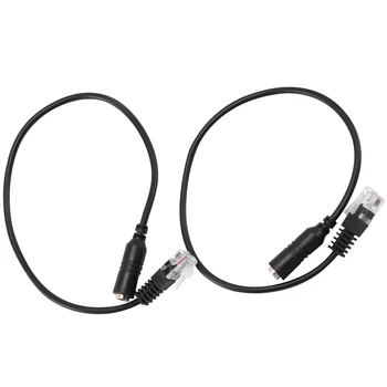 2pc 3.5 mm Stereo Audio Slušalke za Cisco Jack Ženski Moški RJ9 Plug Adapter Pretvornik-Kabel Kabel