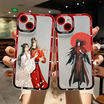 Anime Tian Guan Ci Fu Telefon Primeru Telefoon Za IPhone 14ProMax 13 14 12 11 Pro Max Mini Pregleden Fundas Mehko Pokrov