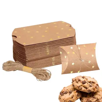 Kraft papir, Kraft Papir, Darilne Škatle za Shranjevanje DIY Ročno Prazno Polje se lahko ponovno polnijo Natisnjeni Zvezda Embalaža Škatle za Čokoladne Bonbone Stranka dobave