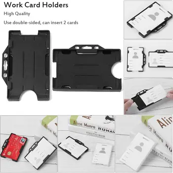 Prenosni Praktično Trajno Multi-uporabo Trde Plastike Značko Delo, ID za Kartico sim Zaščitnik Kritje Primera Dvojno Stranicami ID Card
