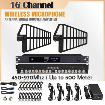 SENMICRE UA898 16 Kanal Usmerjene Antene Splitter Amplifer Sistem RADIOFREKVENČNIMI Signali Booster Ojačevalnik Za Brezžični Mikrofon