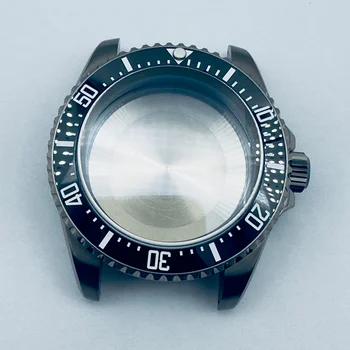 Pazi Deli povprečno 40,5 mm Titan Primeru Material Sapphire Kristalno Črne Keramične Plošče, Primerni Za NH354/35/36 Avtomatsko Gibanje 30Bar