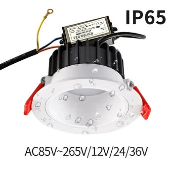 12V IP65 LED downlight Nepremočljiva prostem, površine za namestitev Kopalnica stropna luč 5W 7W 12W 18W reflektorji