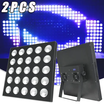 2PCS LED 25x30W RGBW Matrika Fazi Pranje Strobe Učinek Konjske Dirke Luč Za DJ Disco Party Tla Blinder Bar Ozadju Učinek