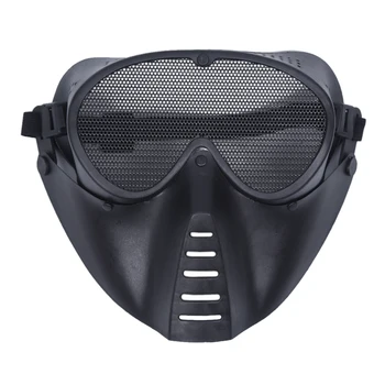 Maska Airsoft zaščitne maske Paintball Black Nova