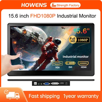 HOWENS 15.6 inch Touchscreen 1080P Zaslon IPS Zvočniki Industrijskih z NAMESTITVENEGA HDMI DVI VGA Za Raspberry Pi Laptop PC Telefon PS4