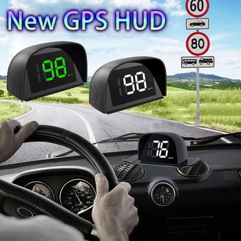 Nove GPS Y05 Head Up Display Digitalni merilnik Hitrosti HUD Za Vse Avtomobilske Plug and Play Big Pisave Auto Elektronika Dodatki Hitrost