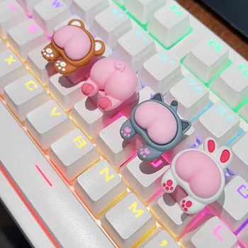 1pc Luštna Mačka Presence Rit Obliko Pink po Meri Tipka Skp Mehanske Keycap Za Računalniška Tipkovnica Cherry MX Os