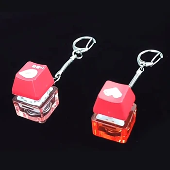 RGB Žareče Osebno Rdeče Srce Keycap Mehanske Tipkovnice Preklopi Tester Pritiskom Zvočne Clicky Keychain