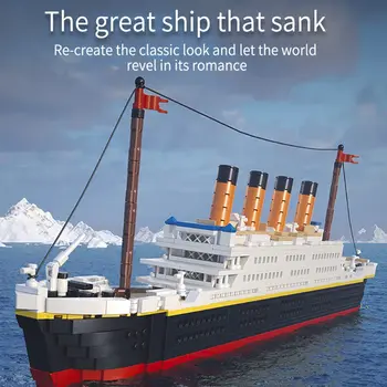 ToylinX Svetovno Znani Film Titanik Ladje Gradniki Prijatelji Čoln Številke Opeke Izobraževalne Igrače Za Otroke