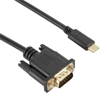 180 CM USB C Na VGA Kabel usb Hub 1080P Tip-C Revolucije VGA Prenos Podatkov Adapter Za Zunanji Prenosni računalnik, Video Projektor