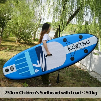 Novo 230 cm Napihljivi Stand Up Paddle Board SUP deska za Otroke, Otroški Vodni Šport Surf Komplet z Lopatnih Odbor Repne Plavuti Stopala Vrv