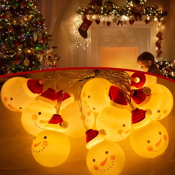 LED Niz Santa Snjegović Pravljice Luči Baterija Upravlja Božični Okraski Sijalke za Dom Božič Okraski Stranka Decors Dobave