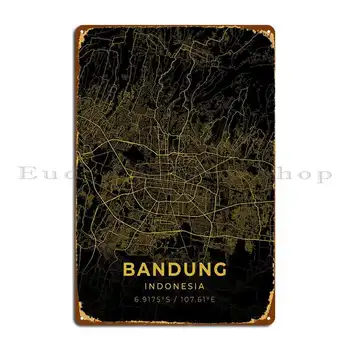 Bandung Indonezija Kovinski Znak Stranke Letnik Kino Zidana Tin Prijavite Plakat