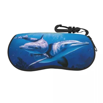Očala Primeru Mehko Očala Vrečko Delfini V Vodo, Prenosni Sončna Očala Polje Vrečko Očala Primeru