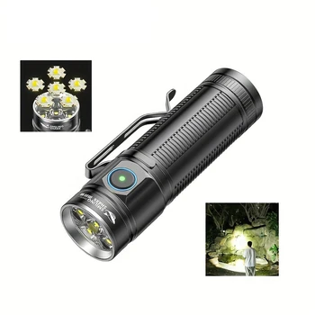 6 LED Prenosni USB C Polnilna Močno Močno Mini EOS Svetilka Posnetek Prostem Kampiranje Ribolov Delo Svetlobe, Ročni Gorilnik