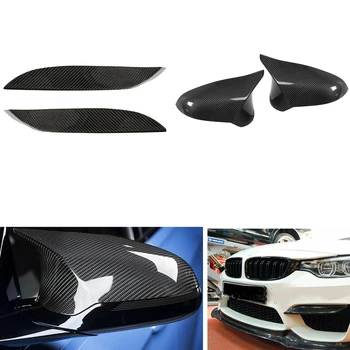 Za BMW F80 M3 F82 F83 M4 2015-2020 Ogledalo Pokrov Prednji Odbijač Luči za Meglo Trim Lip Spojler iz Ogljikovih Vlaken Strani Zraka Vent Splitter Kit