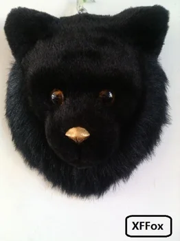 simulacija nosi glavo model polietilen&krzno, krzneni izdelki resnično življenje črni medved glavo steno pandent darilo 24x24cm xf962